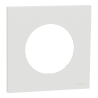 Plaque de finition Odace 1 poste couleur Blanc craie - Schneider Electric - S920702