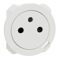 Enjoliveur seul - pour prise affleurante et chargeur USB - C Odace Blanc craie - Schneider Electric - S929040