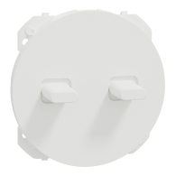 Enjoliveur pour Odace double va - et - vient ou poussoir à levier Blanc craie - Schneider Electric - S929211