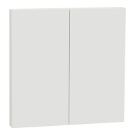Enjoliveur et plaque pour Va et Vient ou poussoir Odace Intégral double Blanc craie - Schneider Electric - S929222