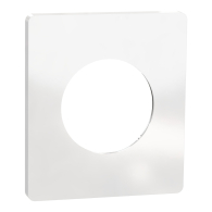 Plaque de finition Odace Architecte 1 poste Blanc émaillé - Schneider Electric - S934802