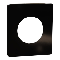 Plaque de finition Odace Architecte 1 poste Noir émaillé - Schneider Electric - S935802