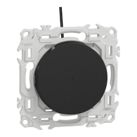 Va - et - vient ou poussoir lumineux LED verte Odace 0,15mA 10AX Noir onyx - Schneider Electric - S940263