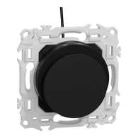 Interrupteur à carte - LED localisation incluse Odace 10AX Noir onyx - Schneider Electric - S940283