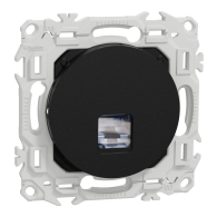 Prise RJ45 - Cat6 STP grade Odace 2TV min à grade 3TV Noir onyx - Schneider Electric - S940476