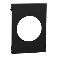 Plaque de finition Odace Architecte centrale couleur Noir onyx - Schneider Electric - S940801