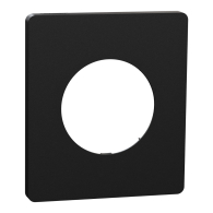 Plaque de finition Odace Architecte 1 poste couleur Noir onyx - Schneider Electric - S940802