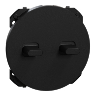 Enjoliveur pour Odace double va - et - vient ou poussoir à levier Noir onyx - Schneider Electric - S949211