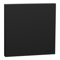 Enjoliveur et plaque pour Va et Vient ou poussoir simple Odace Intégral Noir onyx - Schneider Electric - S949221