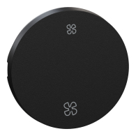 Enjoliveur seul pour va-et-vient ou poussoir VMC Odace Noir onyx - Schneider Electric - S949235