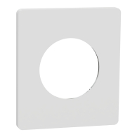 Plaque de finition Odace Architecte 1 poste effet Céramique Blanc - Schneider Electric - S951802