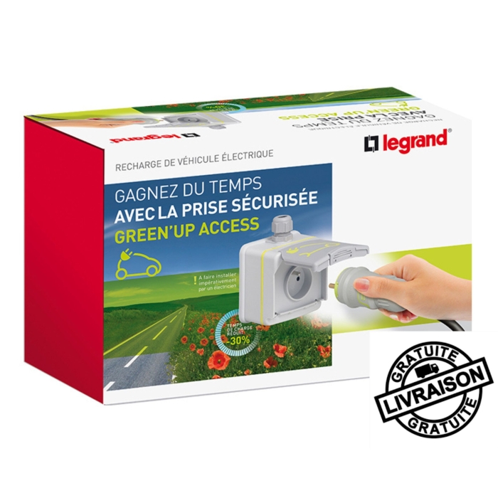 Legrand - Kit Pret à poser Green'Up Access en saillie pour véhicule  électrique - Réf : 090476