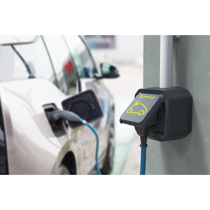 090476 Prêt-à-poser Green'up Access pour véhicule électrique avec prise de  courant saillie, patère et disjoncteur différentiel - professionnel