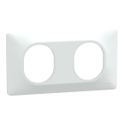 Ovalis - Plaque de finition - 2 postes Horizontal - entraxe 71 mm - Blanc - S320704