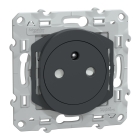 Ovalis - prise 2P+T 16A affleurante - bornes auto - Anthracite - Griffes montées - S340052C