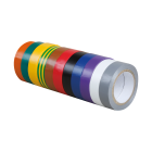 Lot de 10 Rubans isolants Eur'ohm couleurs panachées 15mm x 10m - 72010
