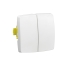 Interrupteur/va et vient/poussoir double - 3 en 1 - Appareillage sailli composable blanc - 086120L - LEGRAND