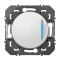 Poussoir simple avec voyant lumineux dooxie blanc - 600016