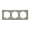 Plaque carrée dooxie 3 postes finition effet inox brossé - 600873