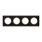 Plaque carrée dooxie 4 postes finition noir velours - 600894