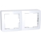 Alréa, Cadre saillie standard double, 62x124mm, profondeur 31mm, blanc polaire - ALB61442P