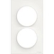 Odace Styl, plaque Blanc 2 postes verticaux entraxe 57mm - S520714