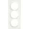 Odace Styl, plaque Blanc 3 postes verticaux entraxe 57mm - S520716
