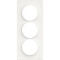 Odace Styl, plaque Blanc 3 postes verticaux entraxe 57mm - S520716