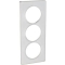 Odace Touch, plaque Translucide Blanc 3 postes verticaux entraxe 57mm - S520816R