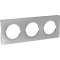 Odace Touch, plaque Alu 3 postes horiz. ou vert. entraxe 71mm - S530806