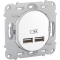 Ovalis - double chargeur usb 2.1 A - sans plaque de fintion - blanc - S261407