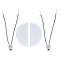 Odace, 2 demi enjoliveur Blanc livré avec 2 LED bleu 0,15 mA connexion par cable  - S520298