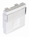 Support RJ45 - 2 modules - blanc