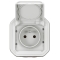 Prise de courant 2P+T Plexo complet saillie blanc - 069781L