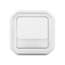 Poussoir NO-NF lumineux porte-étiquette Plexo complet encastré blanc - 069864L