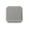 Poussoir NO témoin Plexo composable gris - 069533L