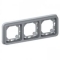 PLAQUE + SUPPORT 3 POSTES HORIZONTAUX GRIS