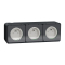 Mureva Styl - Triple PC 2P+T horiz. précâblée - saillie - IP55 - IK08 - gris - Schneider Electric - MUR36037