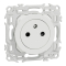 Prise Odace 2P+T affleurante - bornes automatiques Blanc craie - Schneider Electric - S920052