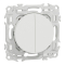 Double va - et - vient ou poussoir 10AX Odace Blanc craie - Schneider Electric - S920214