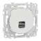 Prise RJ45 Cat6 UTP grade Odace 1 à 2 Blanc craie - Schneider Electric - S920475
