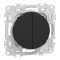Double va - et - vient ou poussoir - 10AX Odace Noir onyx - Schneider Electric - S940214