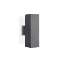 Applique murale ROOK SQUARE DOUBLE IP54 GU10 2x50W ANTHRACITE - Elecman - 30680040A
