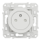 Odace - prise de courant 2P+T affleurante avec griffes montées - S525052 - Schneider Electric